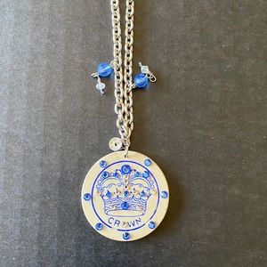 New Vintage poker chip necklace w crystals ♠️Vegas♥️ One-Of-A-Kind